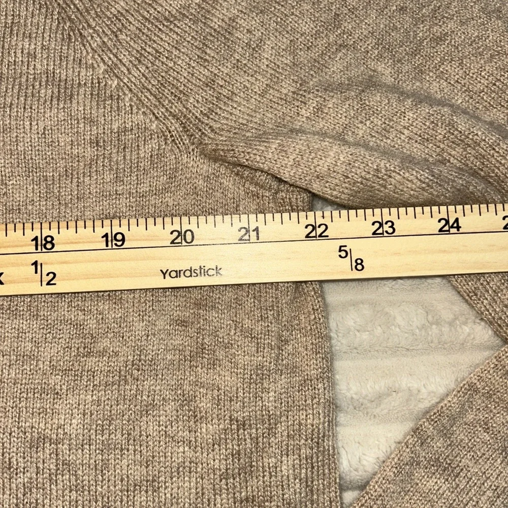 J.CREW Tan Wool Blend Crew Neck Pullover Sweater Sz L Preppy Academic Beige